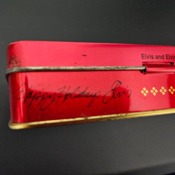 Russell Stover “Happy Holidays Elvis” Candy Tin-1999 Indoor Christmas Tree Scene - Picture 14 of 16